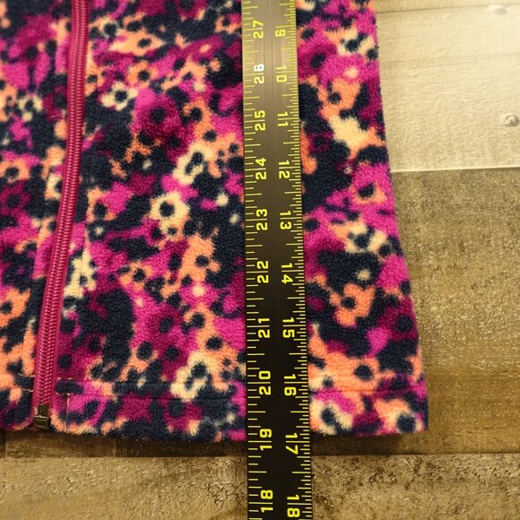 Columbia Benton Springs II Printed Fleece Jacket Girls’ XS Pink Multi Outdoor - Picture 5 of 11